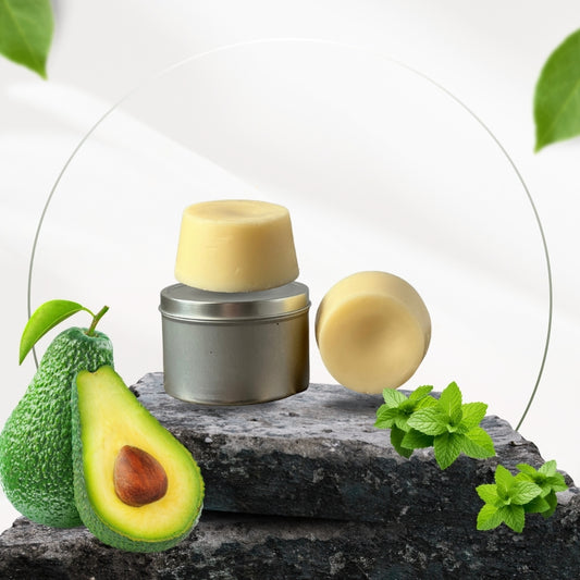 Natural solid moisturising foot bar with avocado butter and peppermint oil