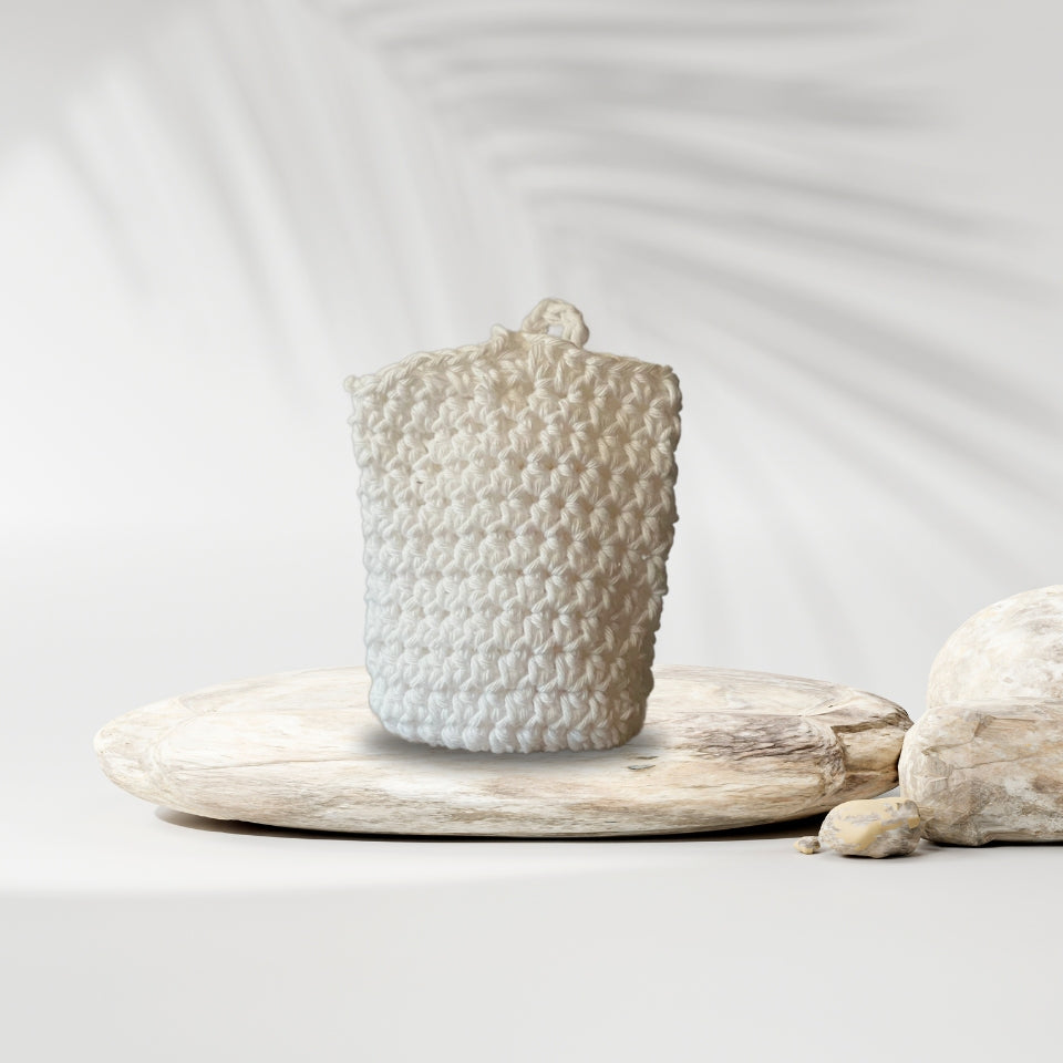 Natural cotton soap bag – helps lather and reduce waste