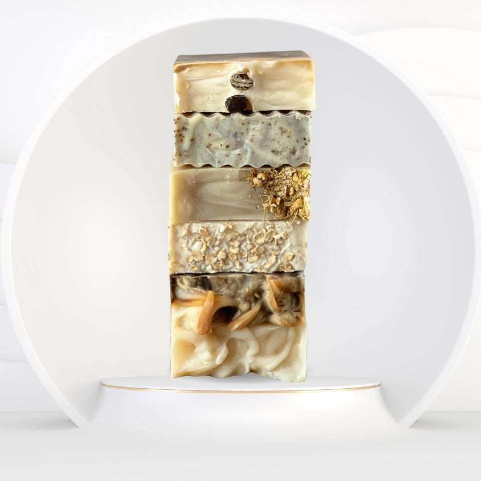 Full range of milk soaps by The Good Soap β oat milk, coconut milk, and goat milk bars