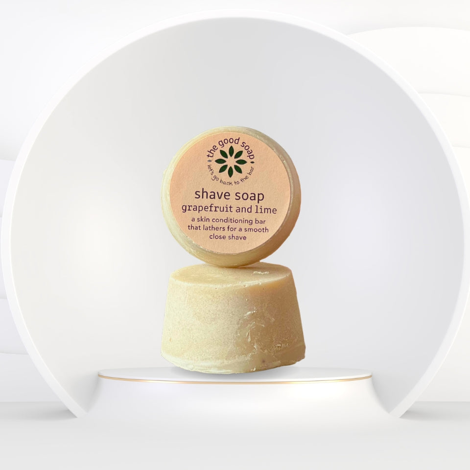 Grapefruit and lime shave soap bar for a smooth, close shave