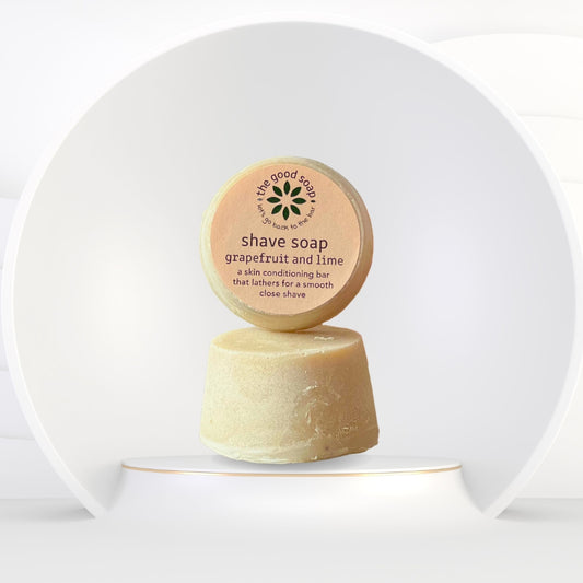 Grapefruit and lime shave soap bar for a smooth, close shave