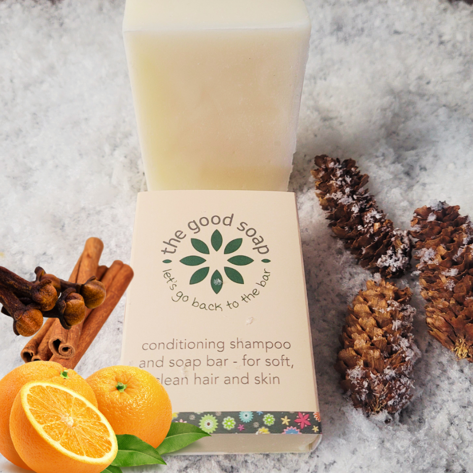 Spiced Orange Soap Shampoo Bar, The Good Soap