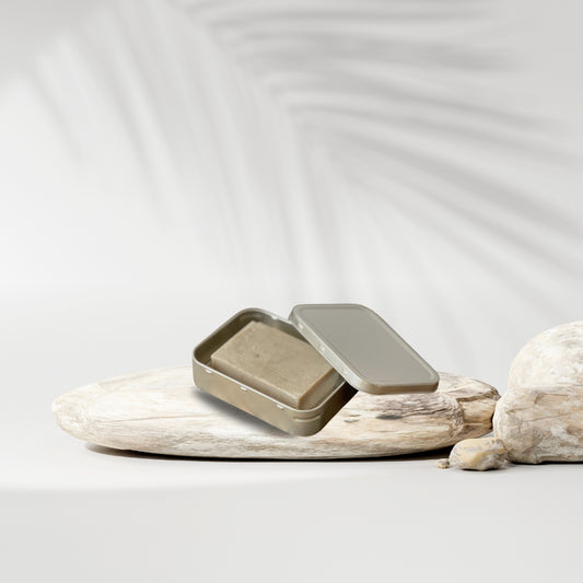 Reusable metal storage tin – ideal for soap, shampoo or moisturiser bars