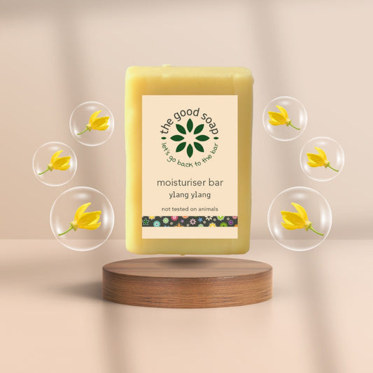 Ylang ylang solid moisturiser bar – natural floral lotion for dry skin