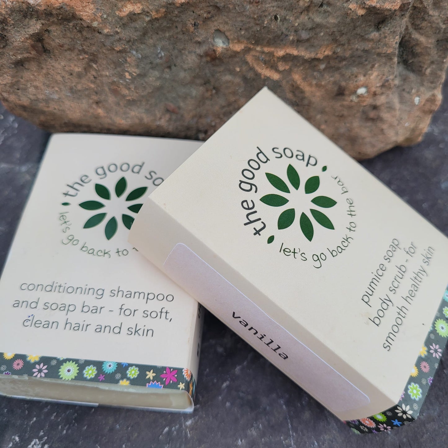 Vanilla Soap / Shampoo Bar and Pumice Soap Pair