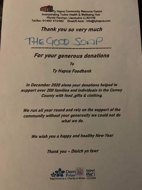 We have such generous customers at The Good Soap, thank you