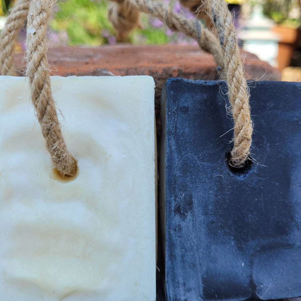 Aloe Vera Soap on a Rope and Activated Charcoal Soap on a Rope