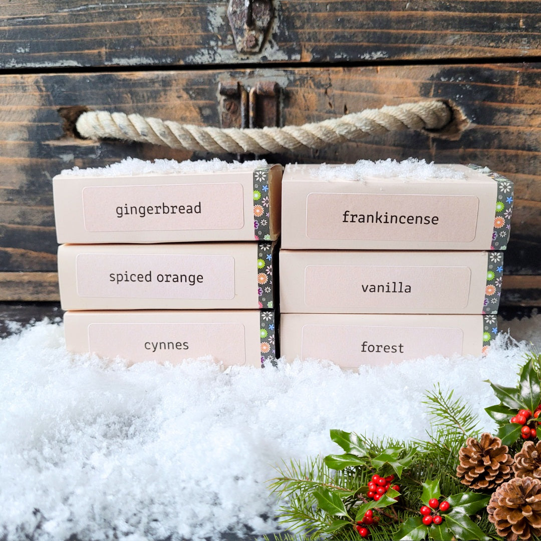 Six Christmas Scented Soap / Shampoo Bars