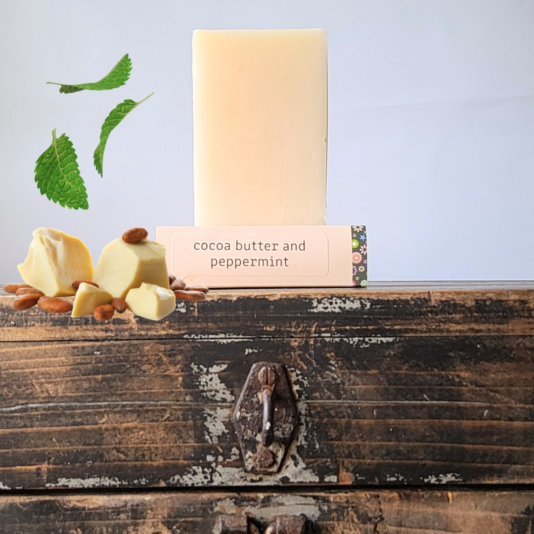 Cocoa Butter and Peppermint Soap Shampoo Bar