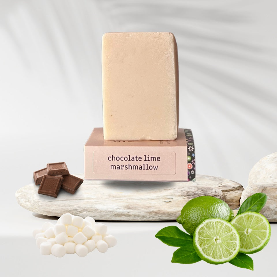 Chocolate Lime Marshmallow Soap / Shampoo Bar