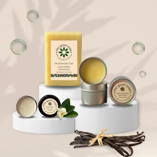 The Good Soap vanilla set – three nourishing moisturisers with natural ingredients