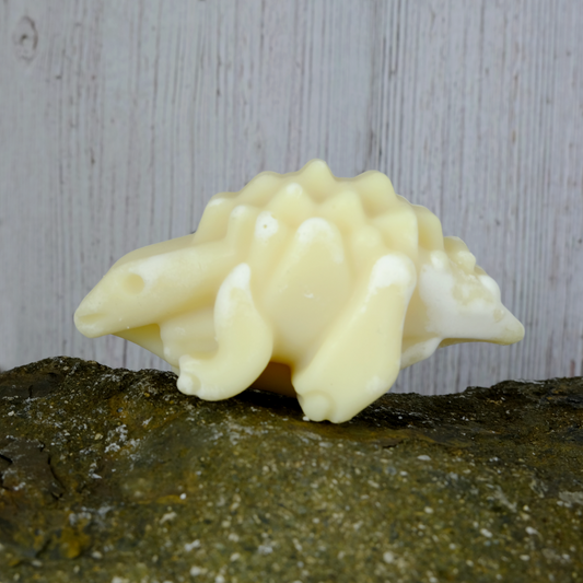 Dinosaur shaped natural soap bar for children