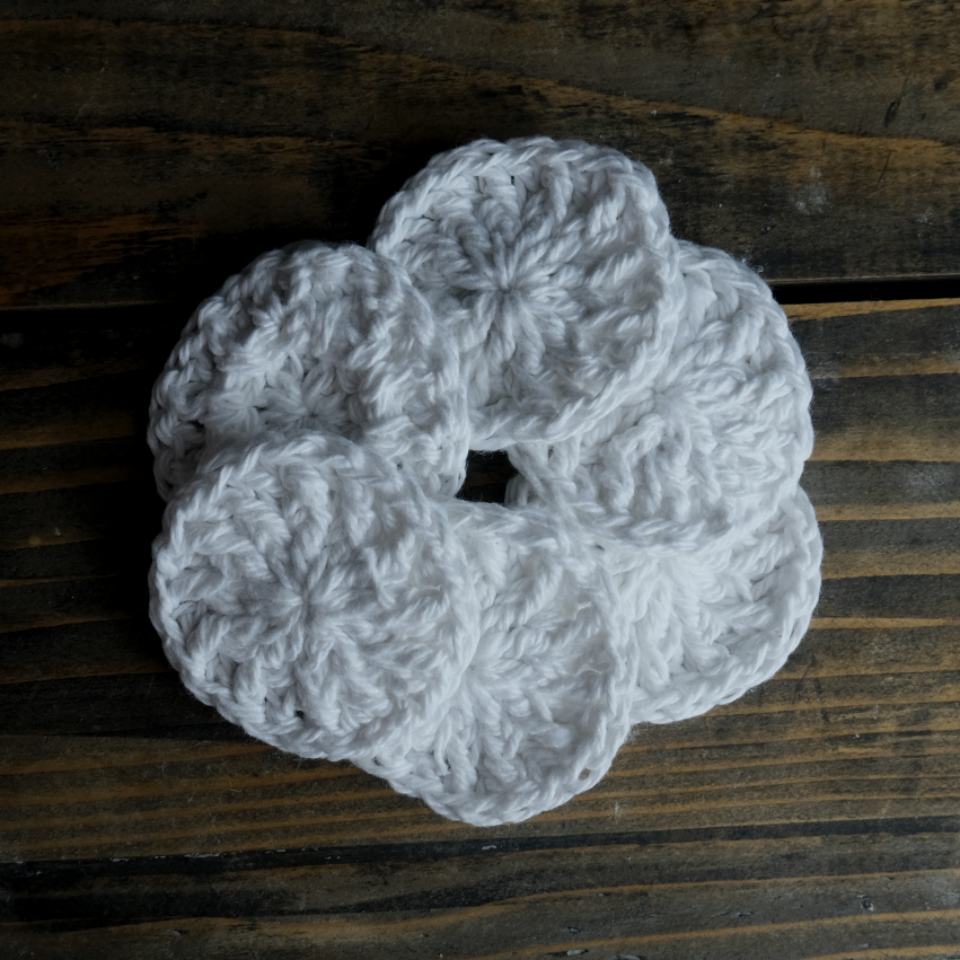 White Crochet Reusable Face Disks