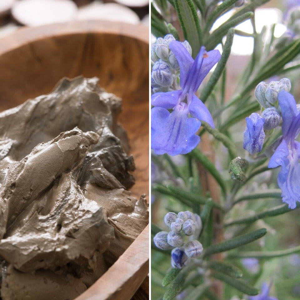Dead Sea Mineral Mud and Rosemary - Ingredients for rosemary and mineral mud soap bar