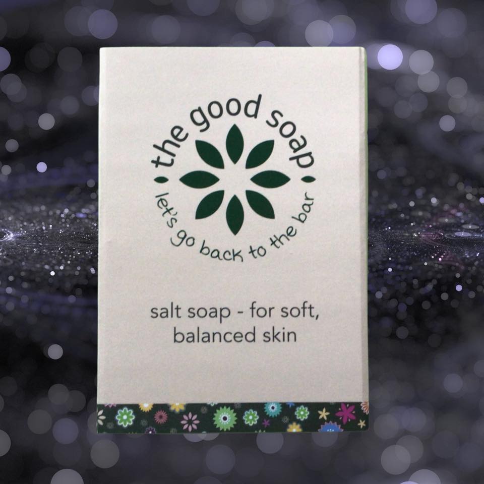 The Good Soap wrapped salt soap